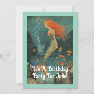 Invitación de cumpleaños de sirena