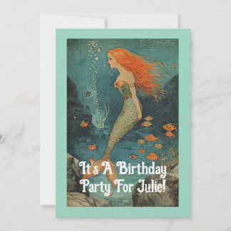 Invitación de cumpleaños de sirena
