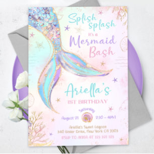 Invitación de cumpleaños de sirena