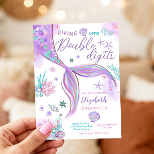 Invitación de Cumpleaños de Sirena