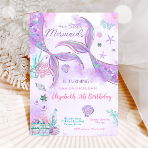 Invitación de Cumpleaños de Sirena
