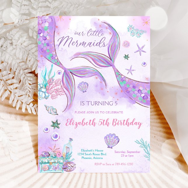 Invitación de Cumpleaños de Sirena (Subido por el creador)