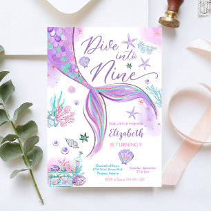 Invitación de Cumpleaños de Sirena