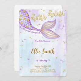 Invitación de cumpleaños de sirena