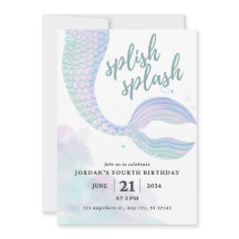 Invitación de cumpleaños de Sirena