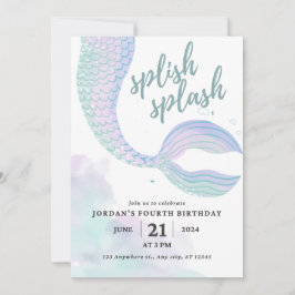 Invitación de cumpleaños de Sirena