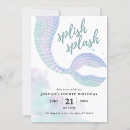 Invitación de cumpleaños de Sirena