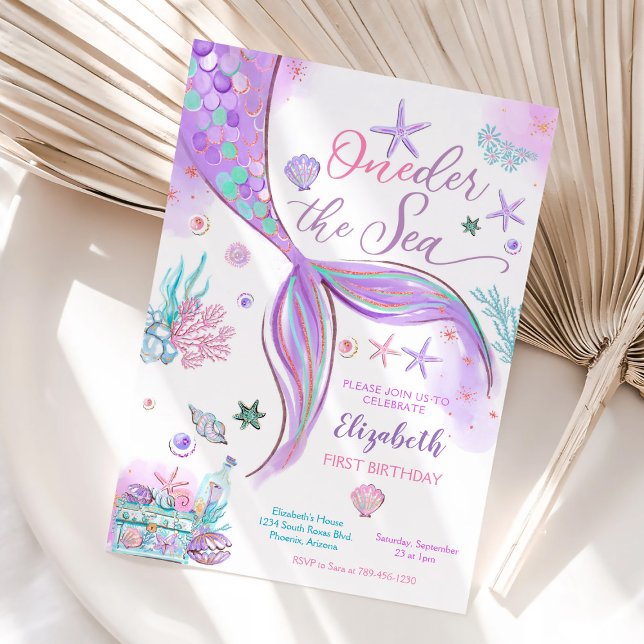 Invitación de Cumpleaños de Sirena Bajo el Mar (Subido por el creador)