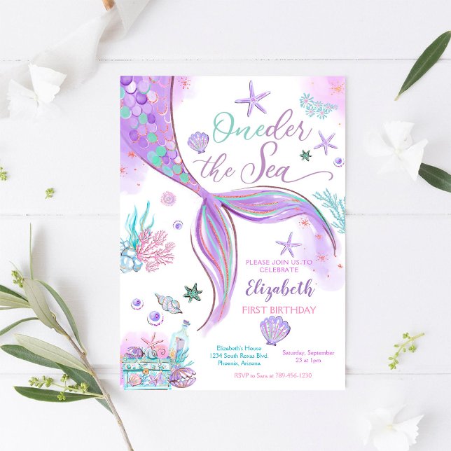 Invitación de Cumpleaños de Sirena Bajo el Mar (Subido por el creador)