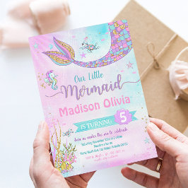 Invitación de Cumpleaños de Sirena Bajo el Mar