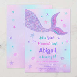 Invitación de cumpleaños de sirena editable