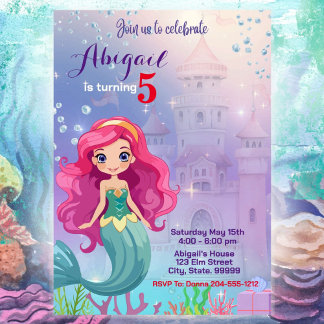 Invitación de cumpleaños de sirvienta para niños