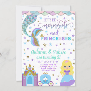 Invitación de cumpleaños de sirvienta y chica de p