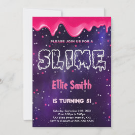 Invitación de cumpleaños de slime
