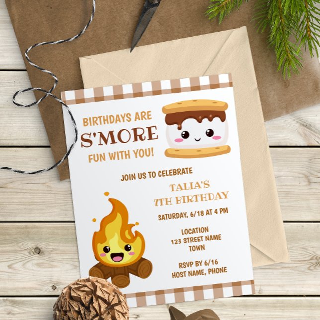 Invitación de cumpleaños de Smores (Subido por el creador)