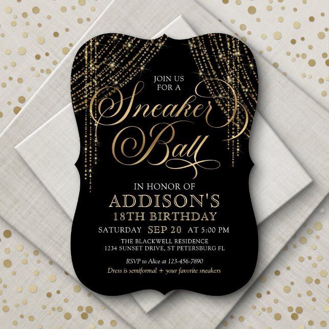 Invitación de cumpleaños de Sneaker Ball (Subido por el creador)