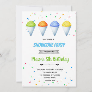 Invitación de cumpleaños de Snowcone