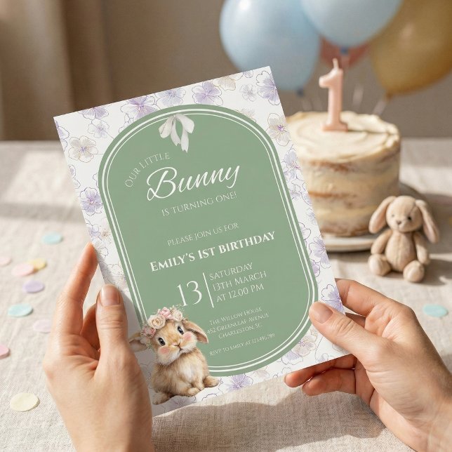 Invitación de cumpleaños de Some Bunny Bunny 1er c (Subido por el creador)