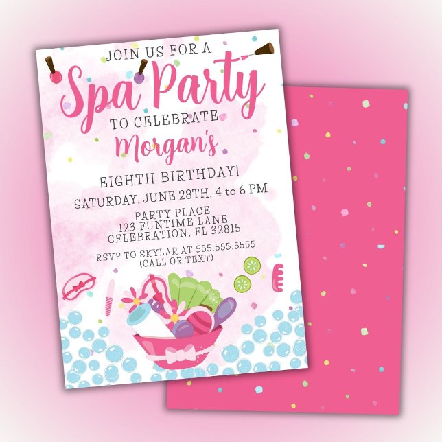Invitación de cumpleaños de Spa (Subido por el creador)