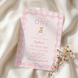 Invitación de cumpleaños de Spooky One 1st Boo-day