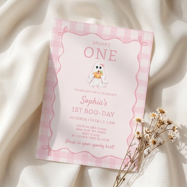 Invitación de cumpleaños de Spooky One 1st Boo-day (Subido por el creador)
