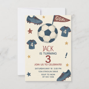 Invitación de cumpleaños de Sports Soccer para niñ