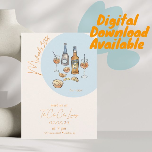 Invitación de cumpleaños de Spritz en Italia (Subido por el creador)