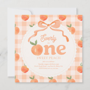 Invitación de cumpleaños de Square One Sweet Peach