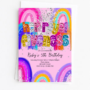 Invitación de cumpleaños de Su Alteza Real Quinto 