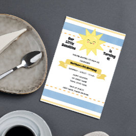 Invitación de cumpleaños de Sun