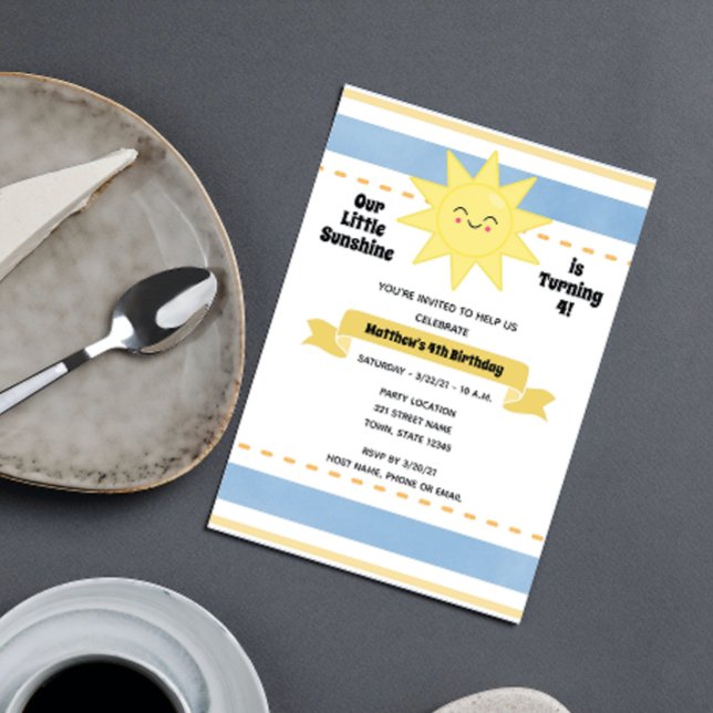 Invitación de cumpleaños de Sun (Subido por el creador)