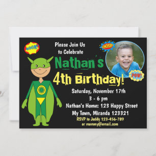 Invitación de cumpleaños de superhéroe
