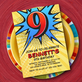 Invitación de cumpleaños de superhéroe 9