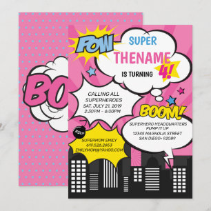 Invitación de cumpleaños de superhéroes
