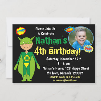 Invitación de cumpleaños de superhéroes