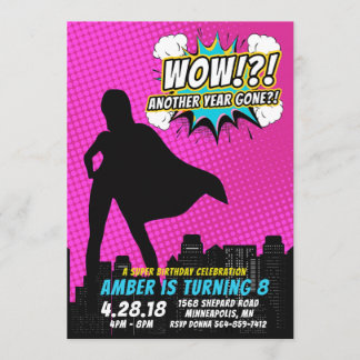 Invitación de cumpleaños de superhéroes