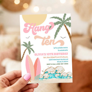 Invitación de Cumpleaños de Surf