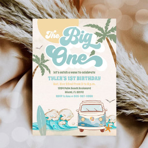 Invitación de cumpleaños de Surf Van Beach