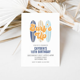 Invitación de cumpleaños de Surf's Up Surfboard Be