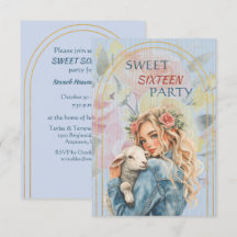 Invitación de cumpleaños de Sweet Sixteen para hij