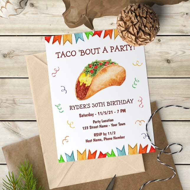 Invitación de cumpleaños de Taco (Subido por el creador)