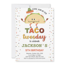 Invitación de cumpleaños de taco