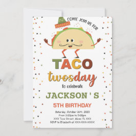 Invitación de cumpleaños de taco