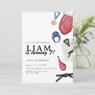 Invitación de cumpleaños de Taekwondo Artes Marcia