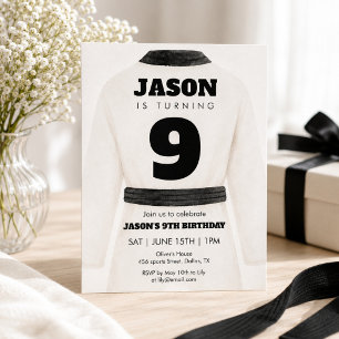 Invitación de cumpleaños de Taekwondo Artes Marcia