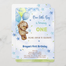 Invitación de cumpleaños de Teddy Bear
