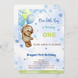 Invitación de cumpleaños de Teddy Bear