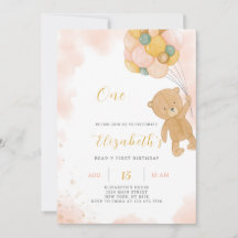 Invitación de cumpleaños de Teddy Bear