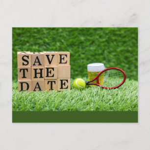 Invitación de Cumpleaños de Tenis Reservar la fec