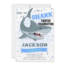 Invitación de cumpleaños de tiburón